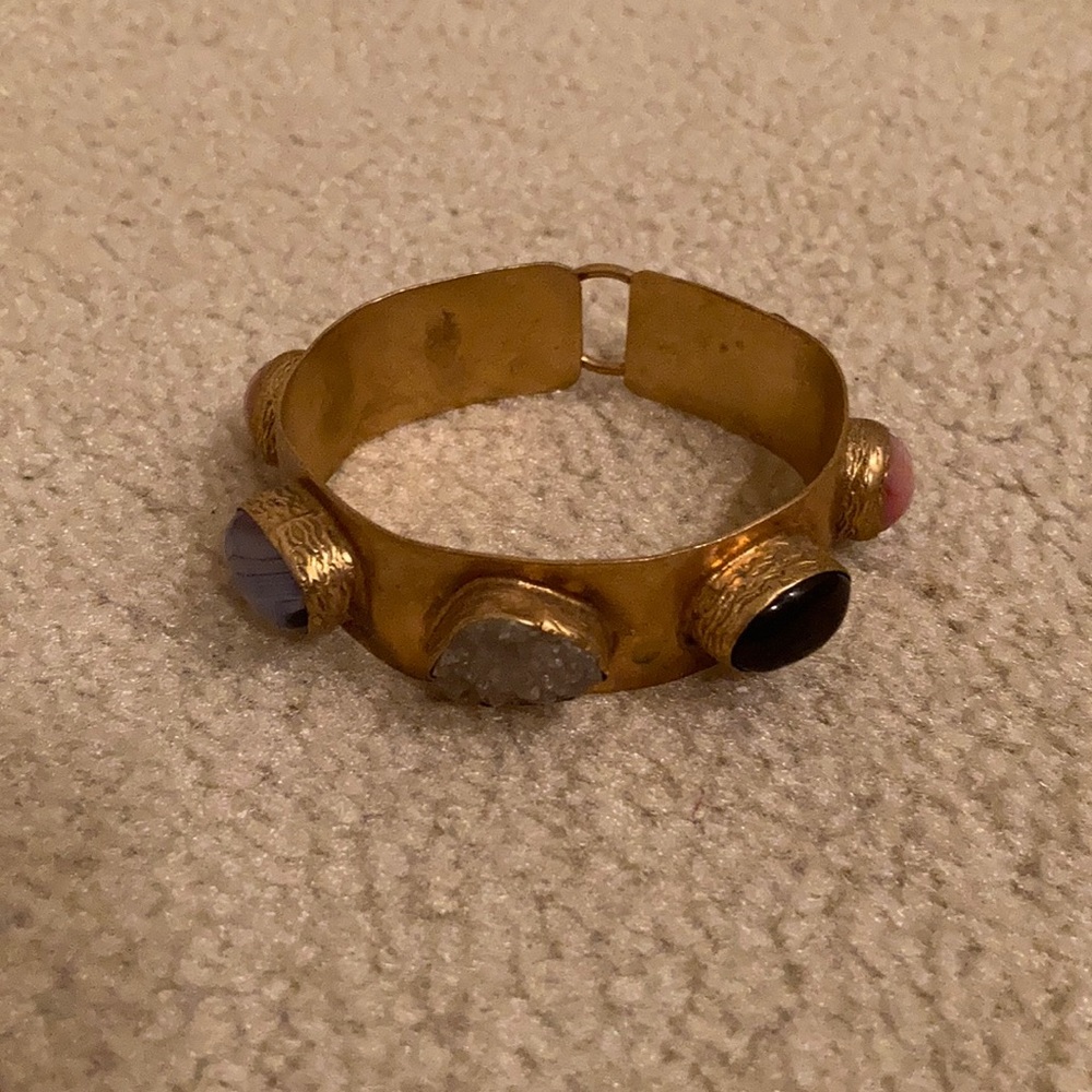 Beautiful Brass Multi-stone Bracelet - Picture 4 of 6